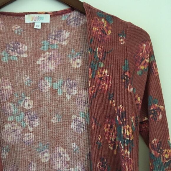 LuLaRoe Floral Duster Cardigan Sarah Sweater | XS - Picture 3 of 7